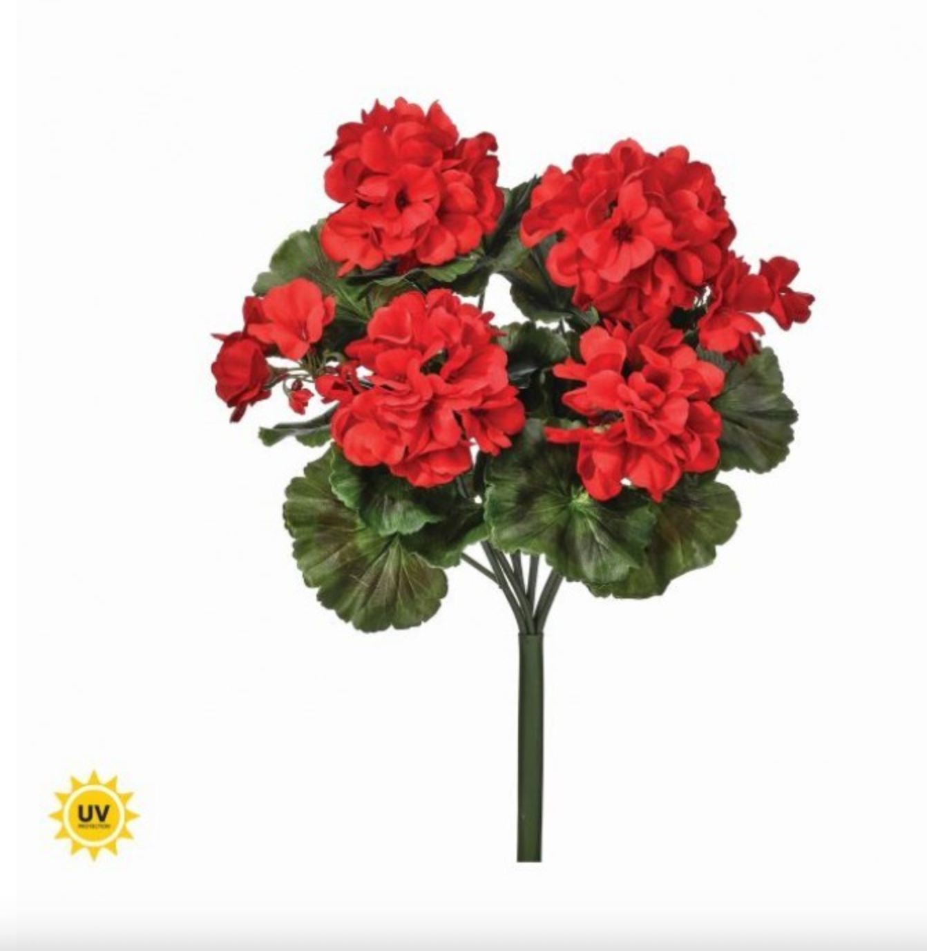 17" UV-RATED NATURAL TOUCH SUMMER GERANIUM BUSH (COLOR OPTIONS)