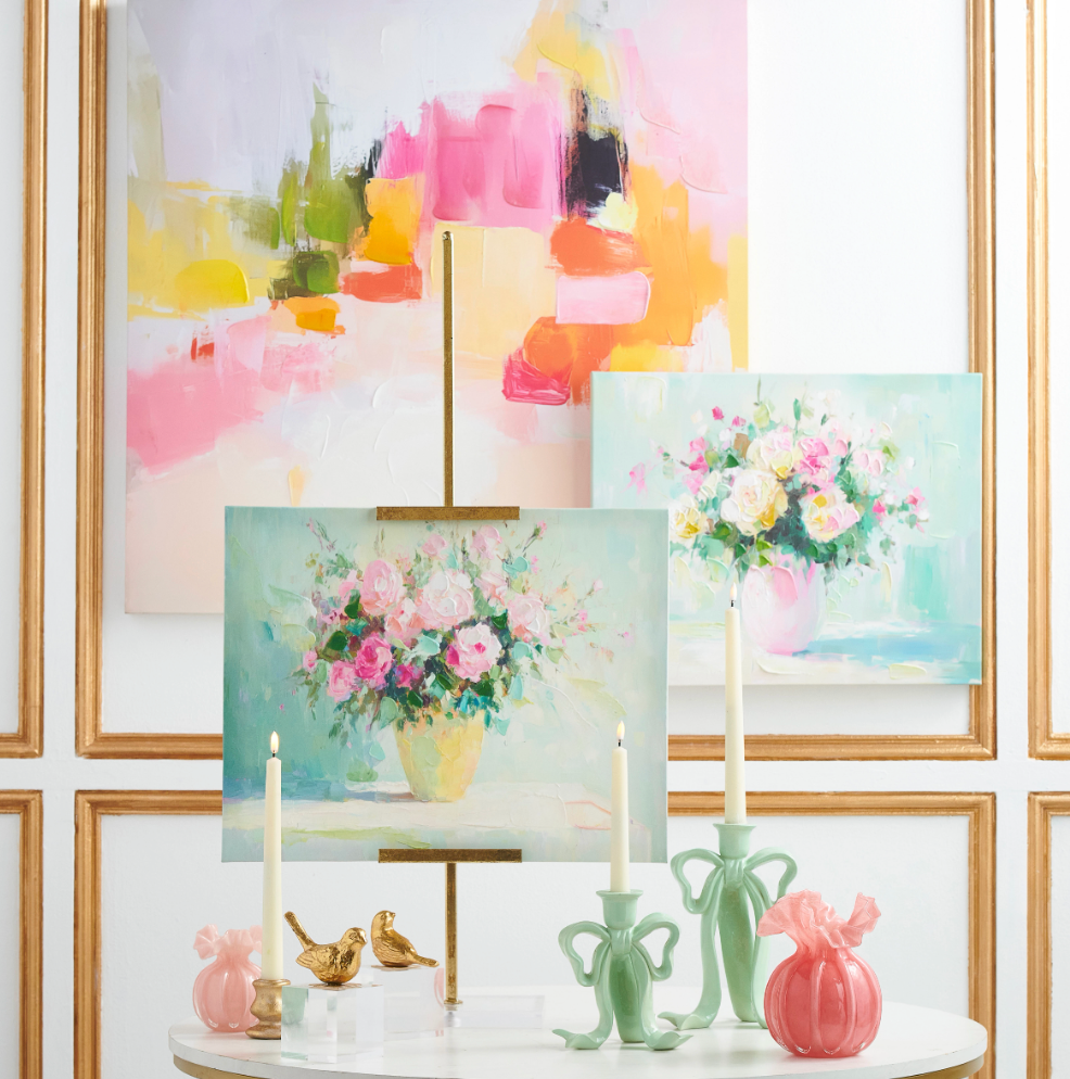 36" Gold and Acrylic Easel