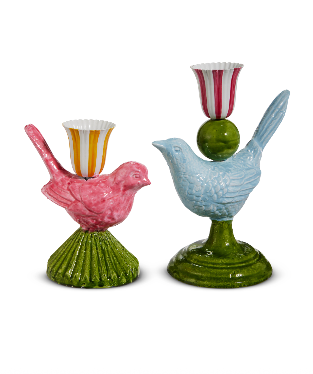 6.75" Bird Candlesticks