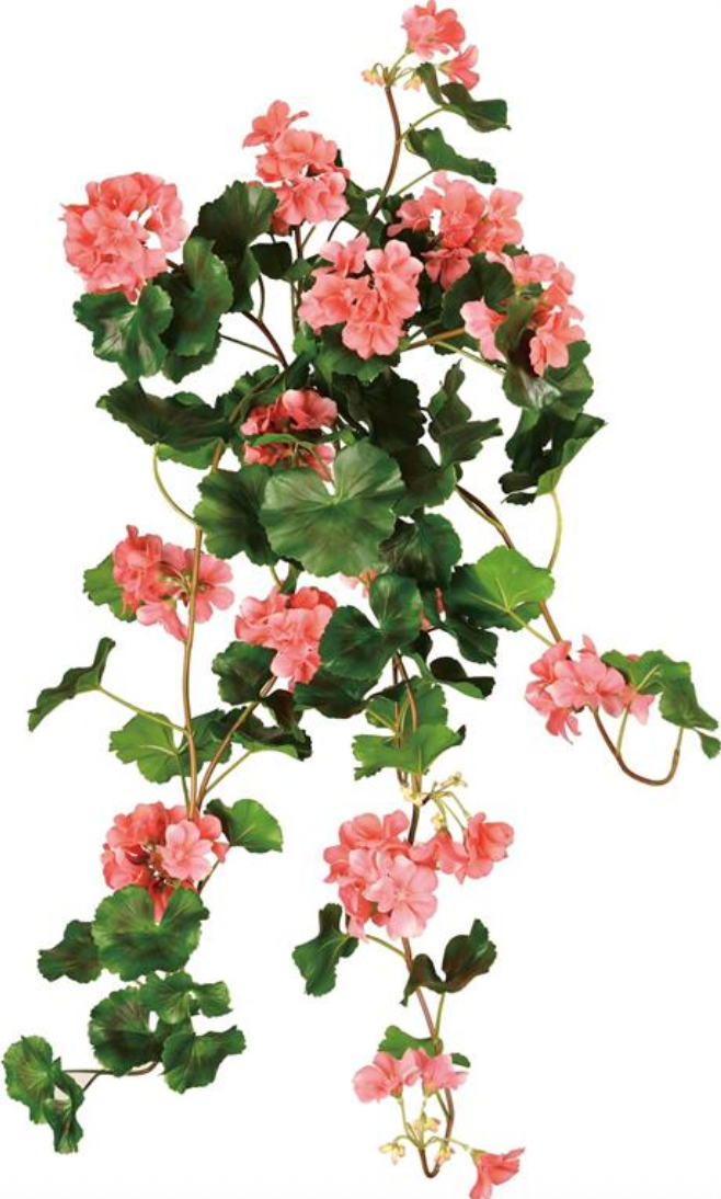 36" UV-Rated Natural Touch Summer Hanging Geranium Plant (COLOR OPTIONS)