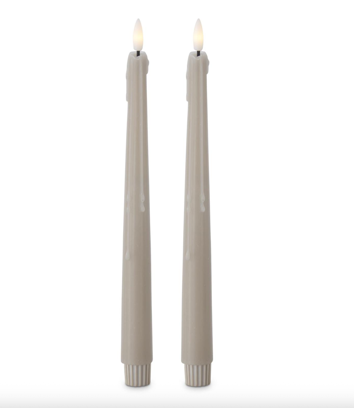 11.5" Light Blue LED Drip Taper Candles Set