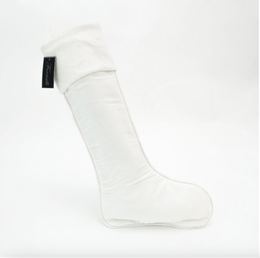 WHITE VELVET STOCKING