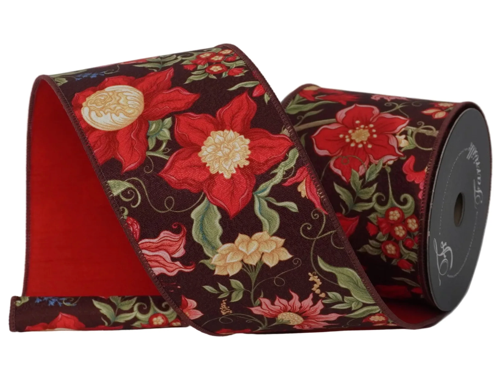 4" Multi Canterbury Jacquard Ribbon - Sold by the yard