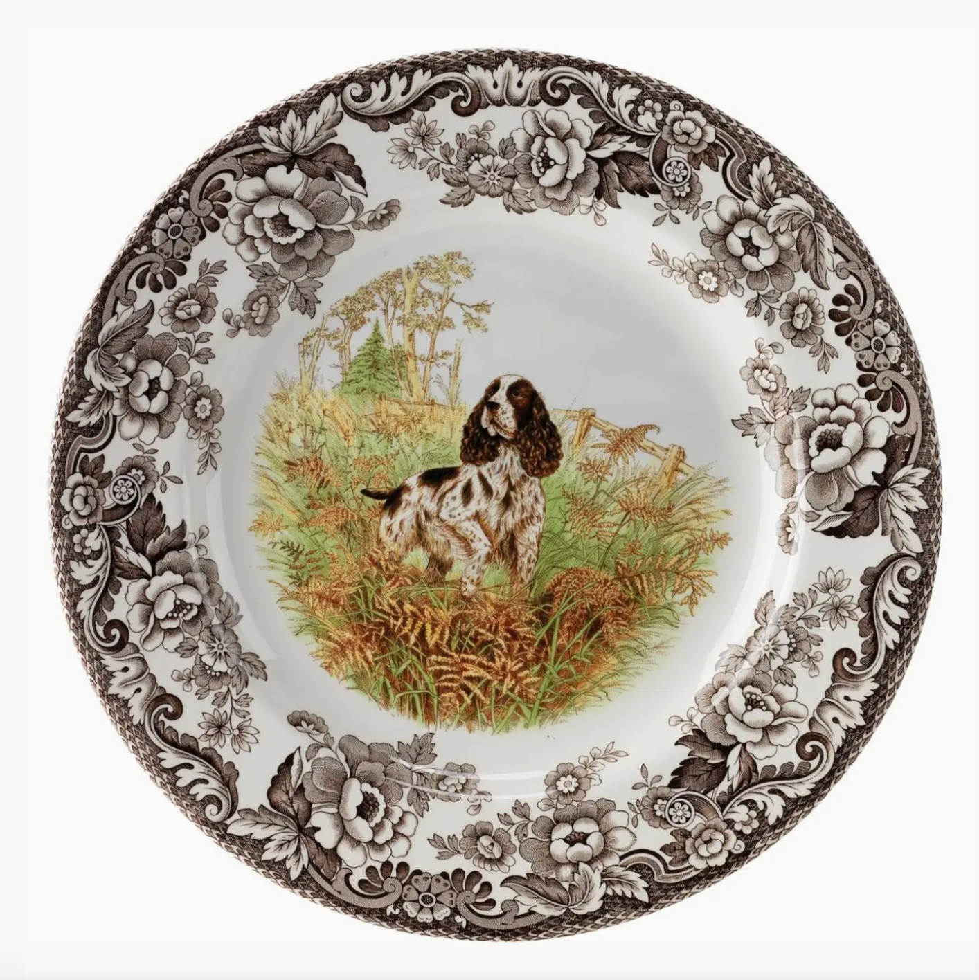 Spode Woodland Salad Plate 8" (English Springer Spaniel)