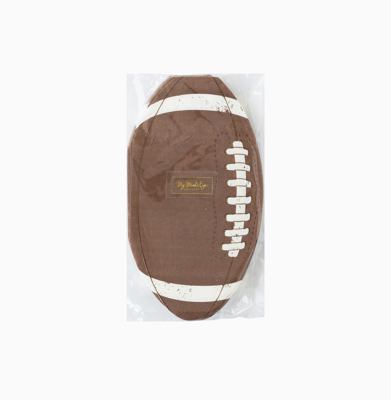 Football Shaped Paper Dinner Napkin (24 Pack)