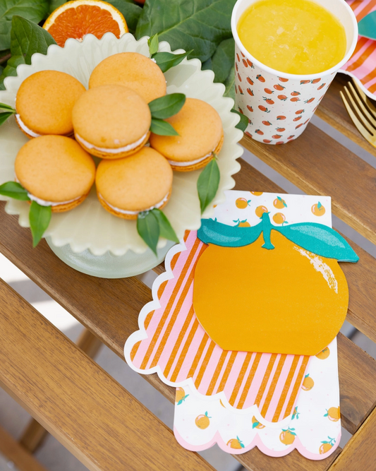Orange Shaped Cocktail Napkin (Set of 24)