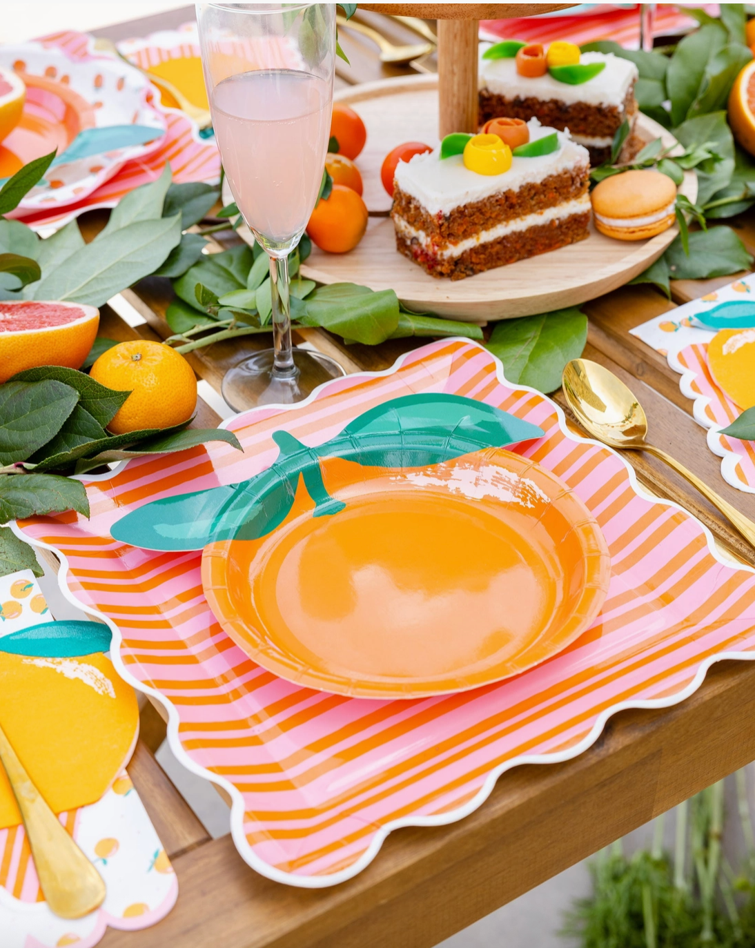 Orange - Shaped Plate (Set of 8)