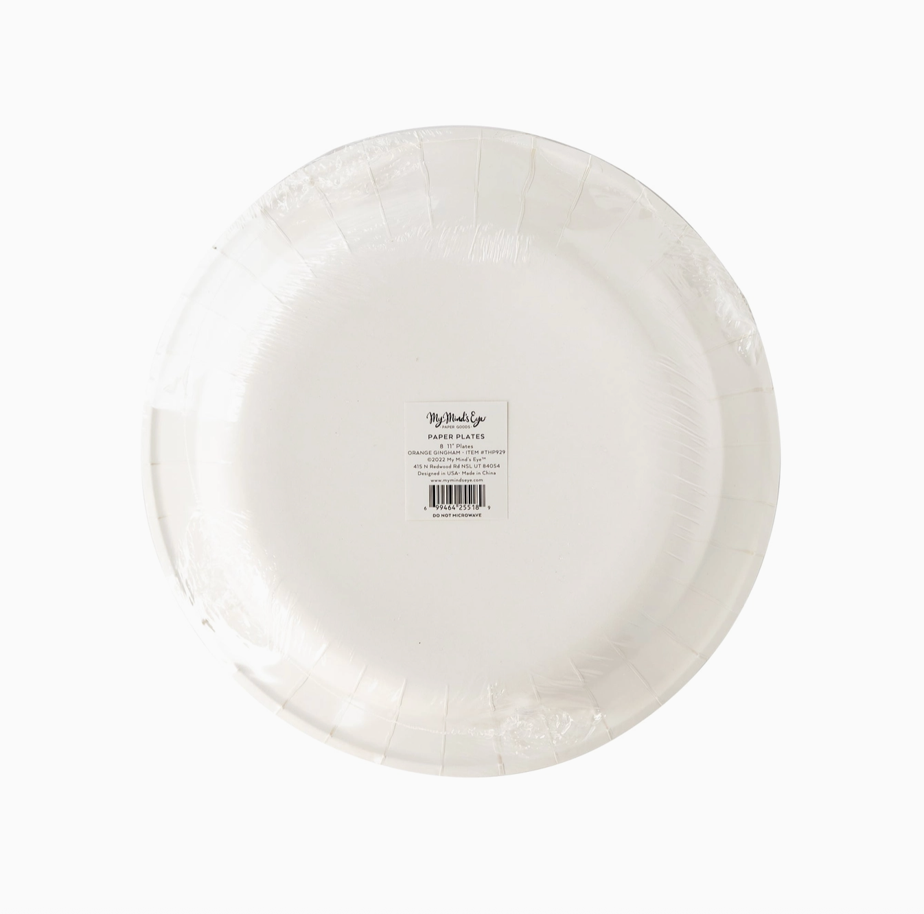 Harvest Orange Gingham Check 11" Plate (Set of 8)