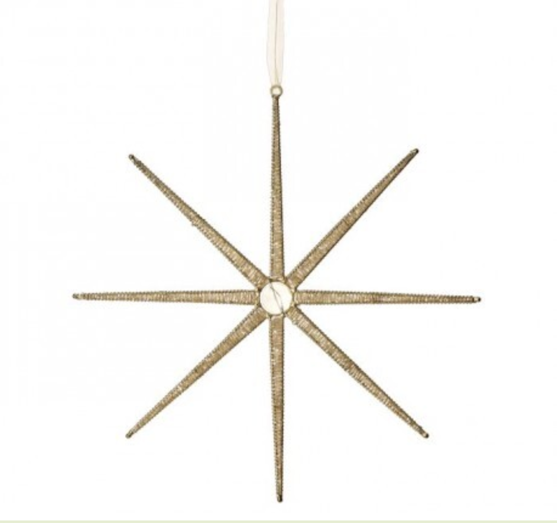 12" DESERT CHAMPAGNE STAR ORNAMENT