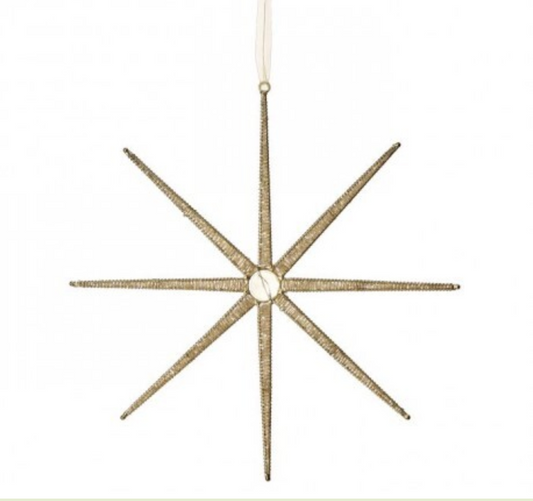12" DESERT CHAMPAGNE STAR ORNAMENT