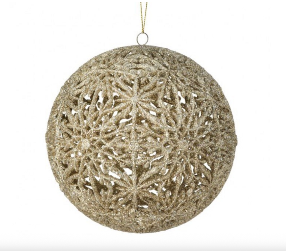 6" SNOWFLAKE HOLLOW BALL ORNAMENT