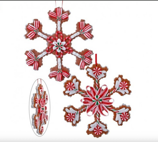 8.5" CLAYDOUGH CANDY SNOWFLAKE ORNAMENT