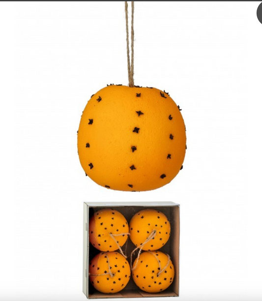 4" ORANGE W/CLOVE ORNAMENT