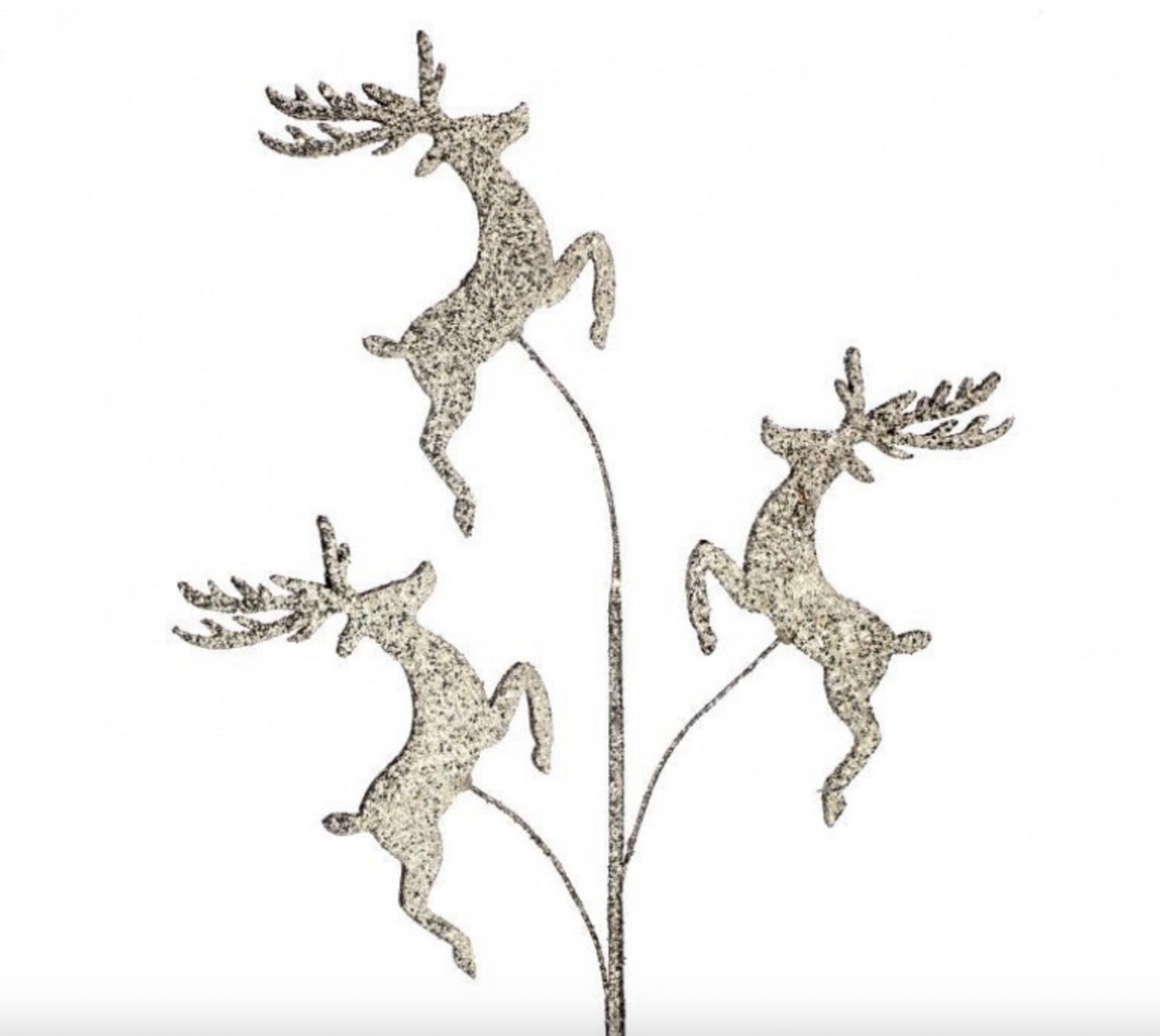 30" GLITTER/SEQUIN DEER X3 SPRAY