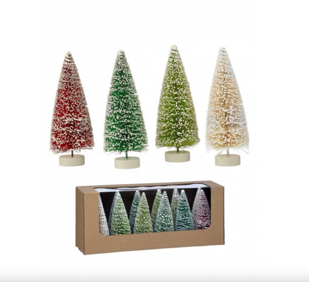 6" WOODLAND GLITTER SISAL TREE