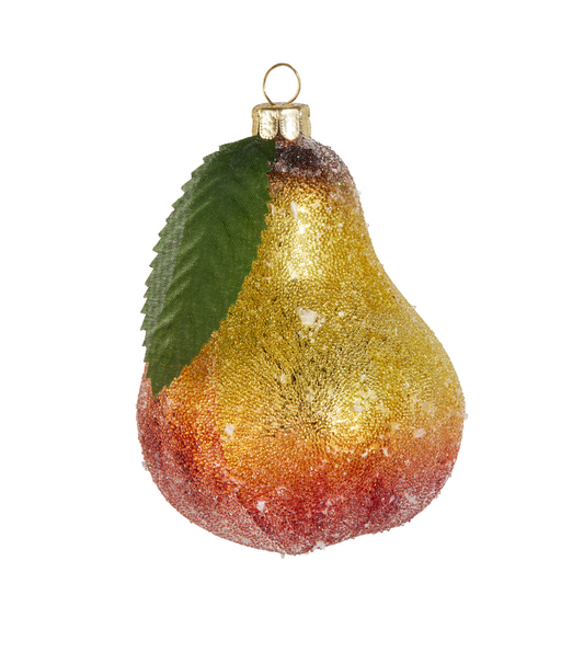 3.75" Glittered Pear Ornament