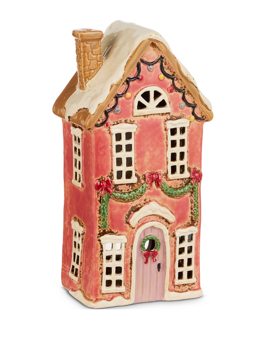 9.25" Pink Ceramic House