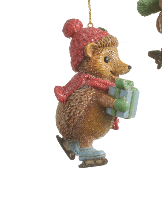 3.75" Skiing Critters Ornament