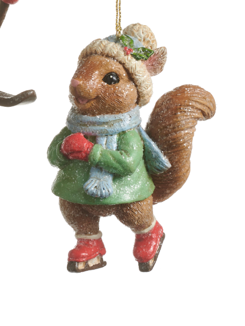3.75" Skiing Critters Ornament