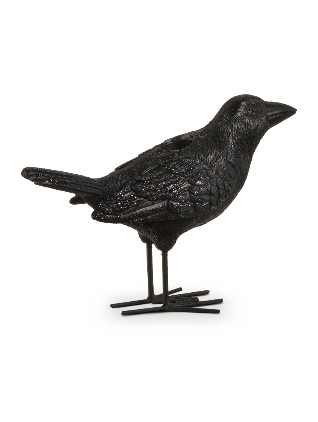 7.5" Crow Candle Holder