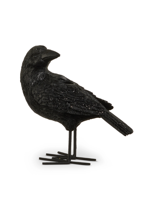 7.5" Crow Candle Holder