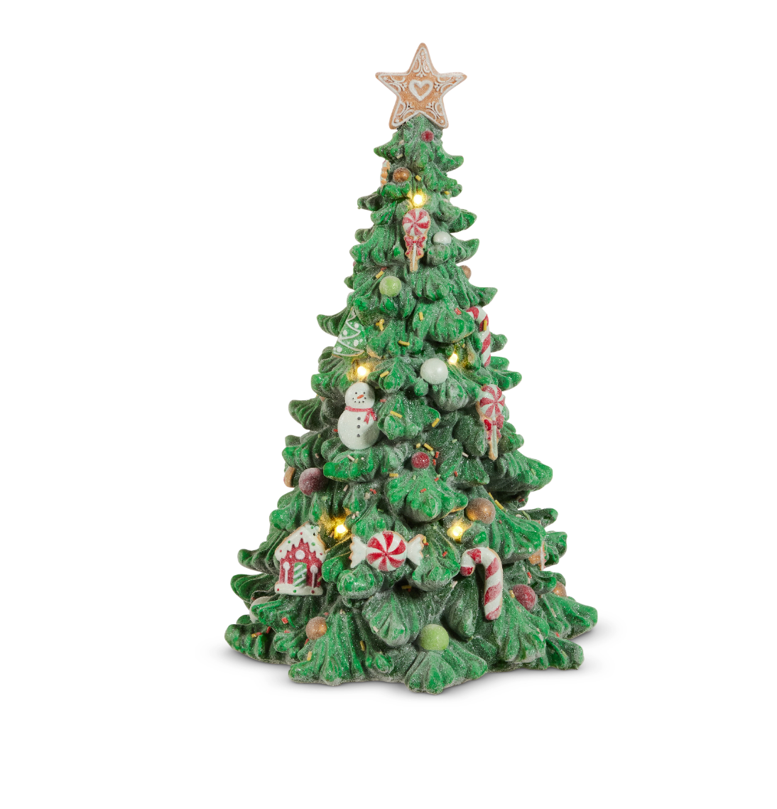 16" Lighted Gingerbread Cookie Tree