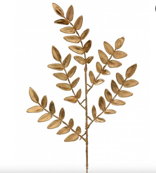 14" WP PL PAINTED SMILAX LEAF PICK