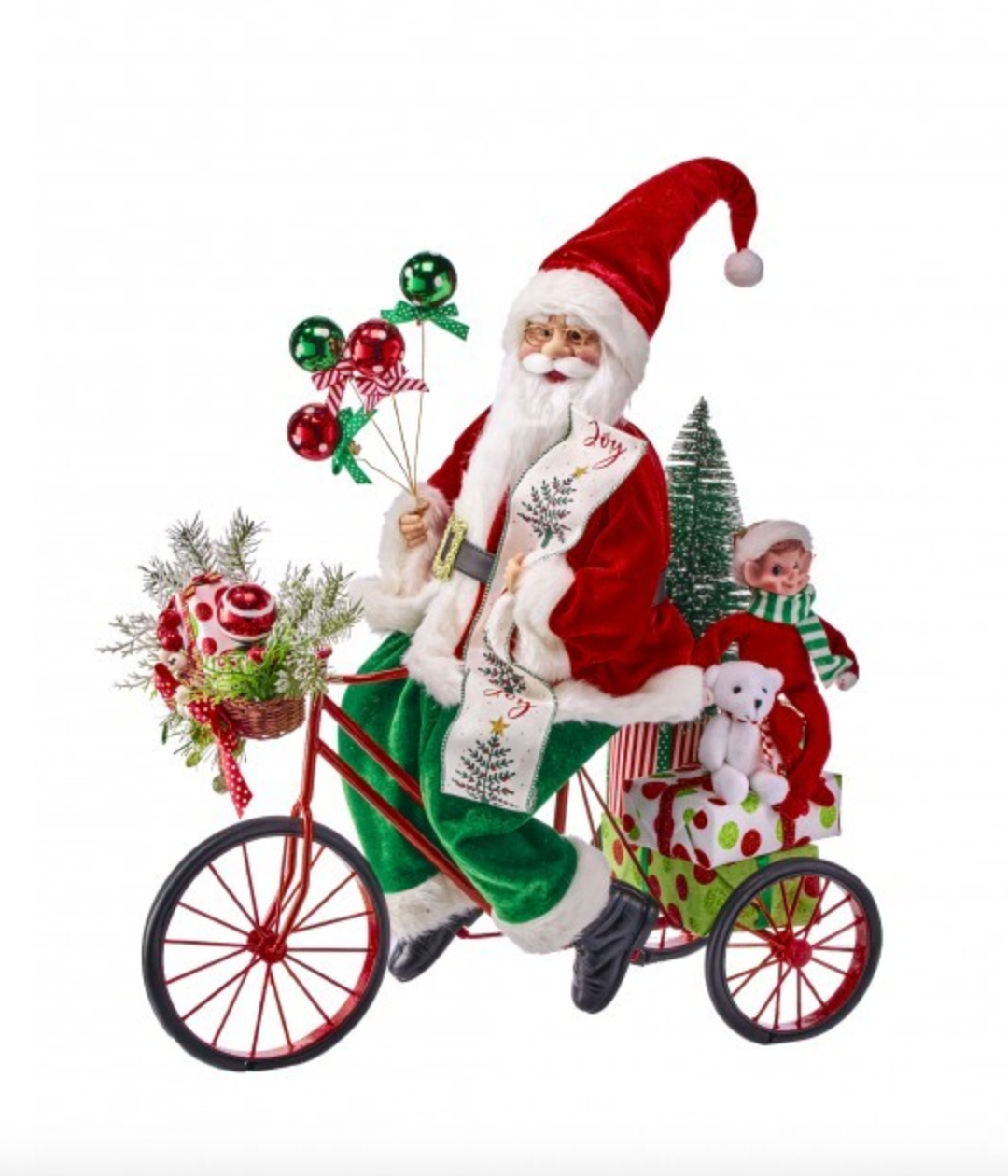20.5" GLIT METAL BIKE W/SANTA/ELF/PACKAGES