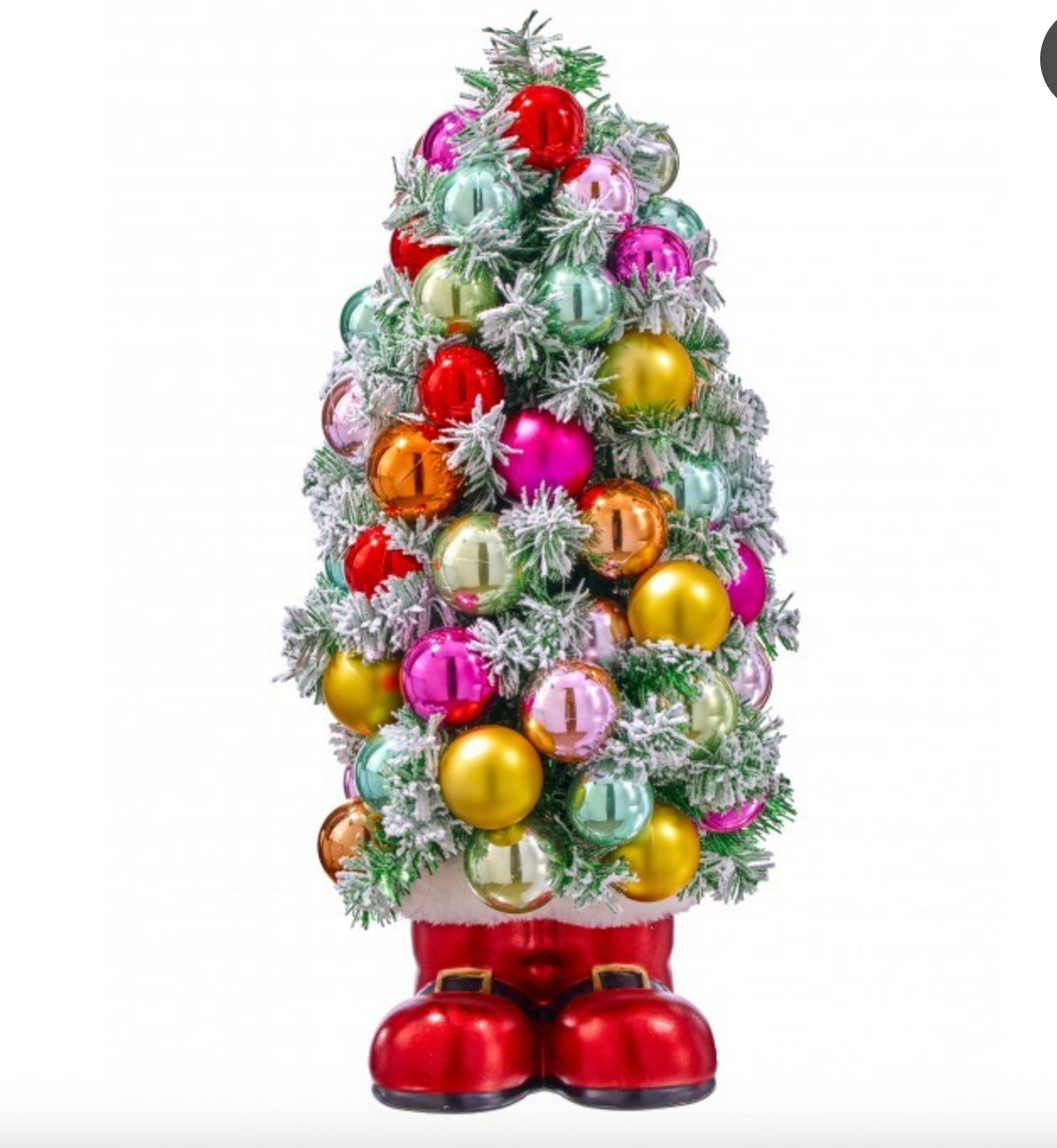 24" RETRO BALL TREE W/SANTAS BOOT