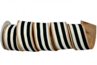 2.5" Cotton with Lame Stripe Ribbon