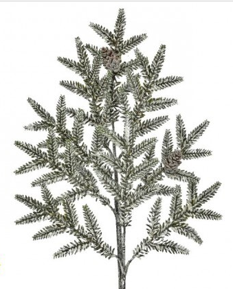 35" Frosted Glitter Frazier Fir Spray