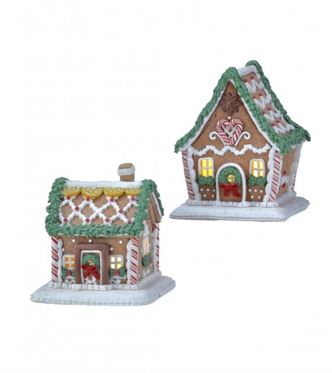 5-6.5"LED/BTY/TMR GINGERBREAD VILLAGE HOUSE