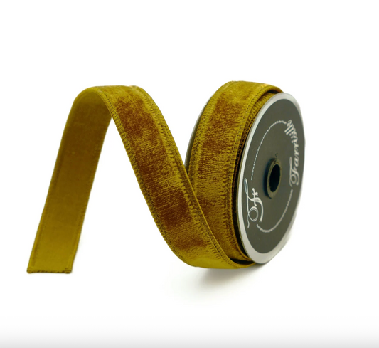 1" ANTIQUE GOLD VELVET- SOLD BY THE YARD