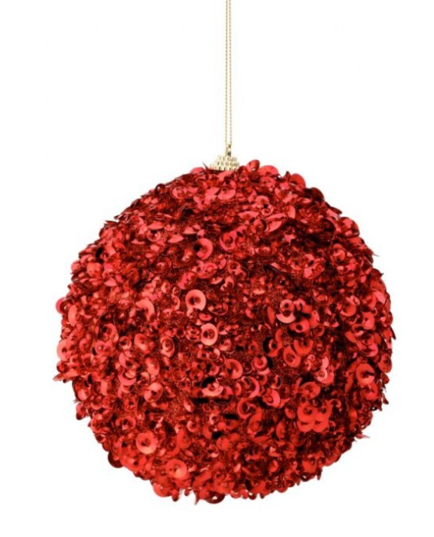 6" Glamour Sequin Ball Ornament