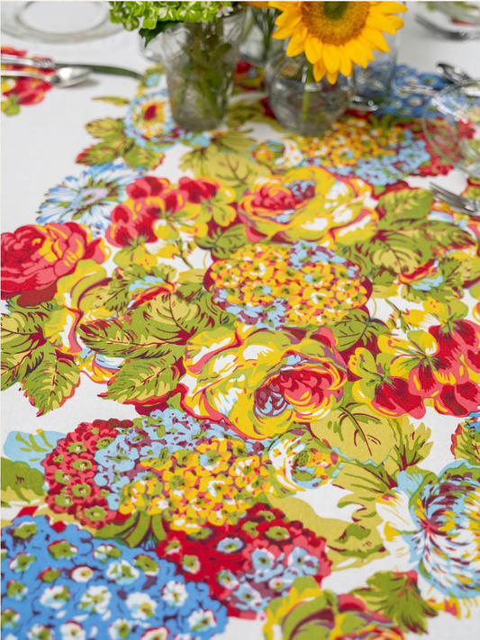 Spring Gathering Tablecloth 54x54