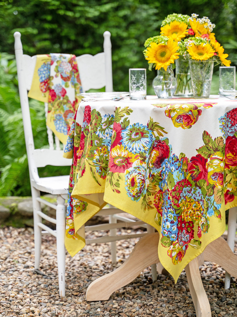 Spring Gathering Tablecloth 54x54