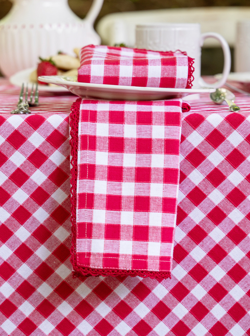 Picnic Check Napkin Set of 4 - Red