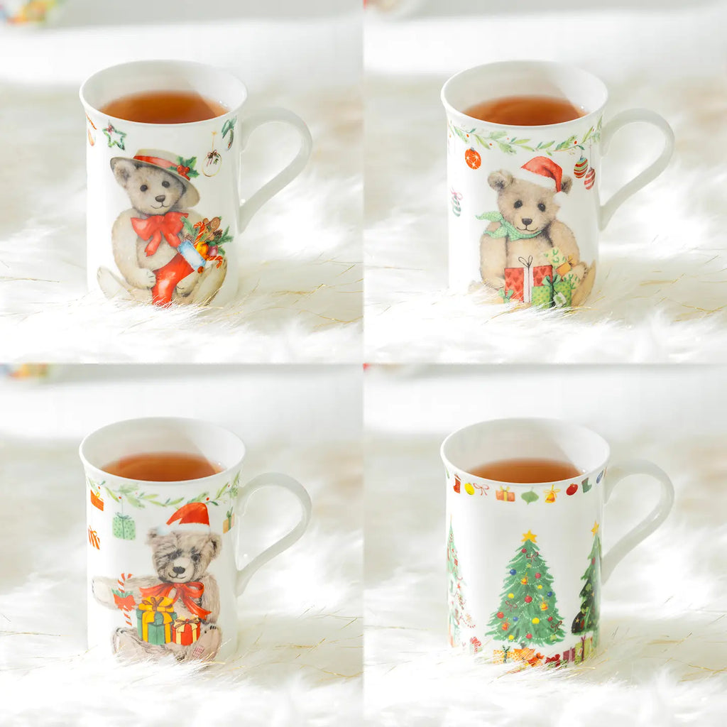 Christmas Tree and Bears 10oz Bone China Mug (MULTIPLE OPTIONS)