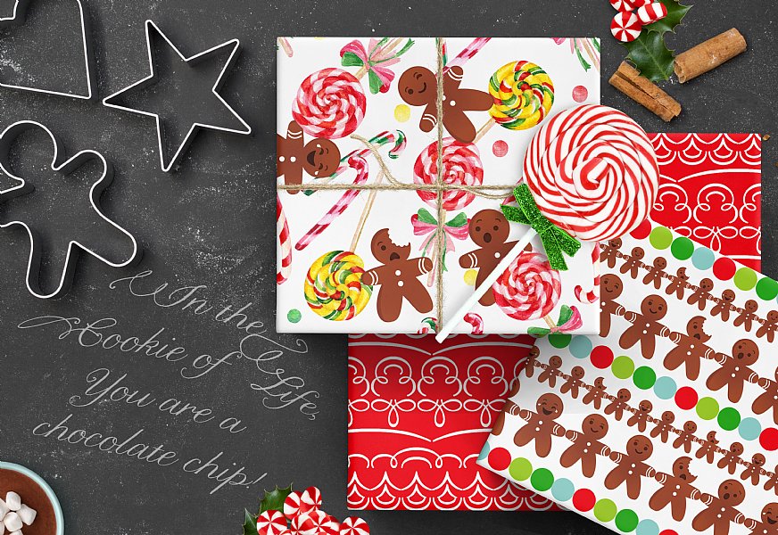 Oh Goodie Christmas Collection Gift Wrap Sheets