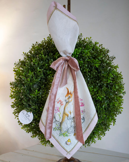 Bunny Italian Linen Wreath