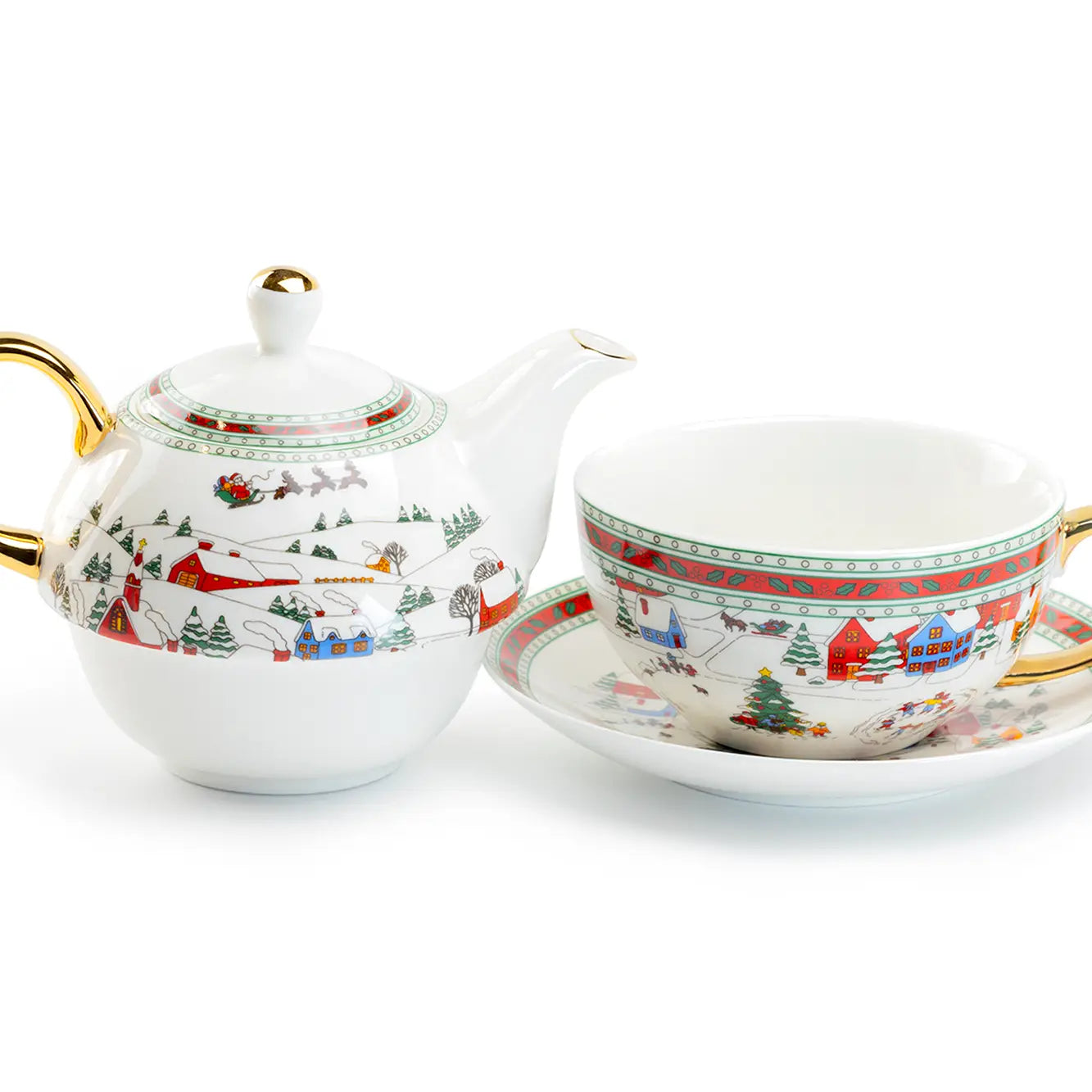 Holiday Winter Wonderland Tea For One Set (with Box)