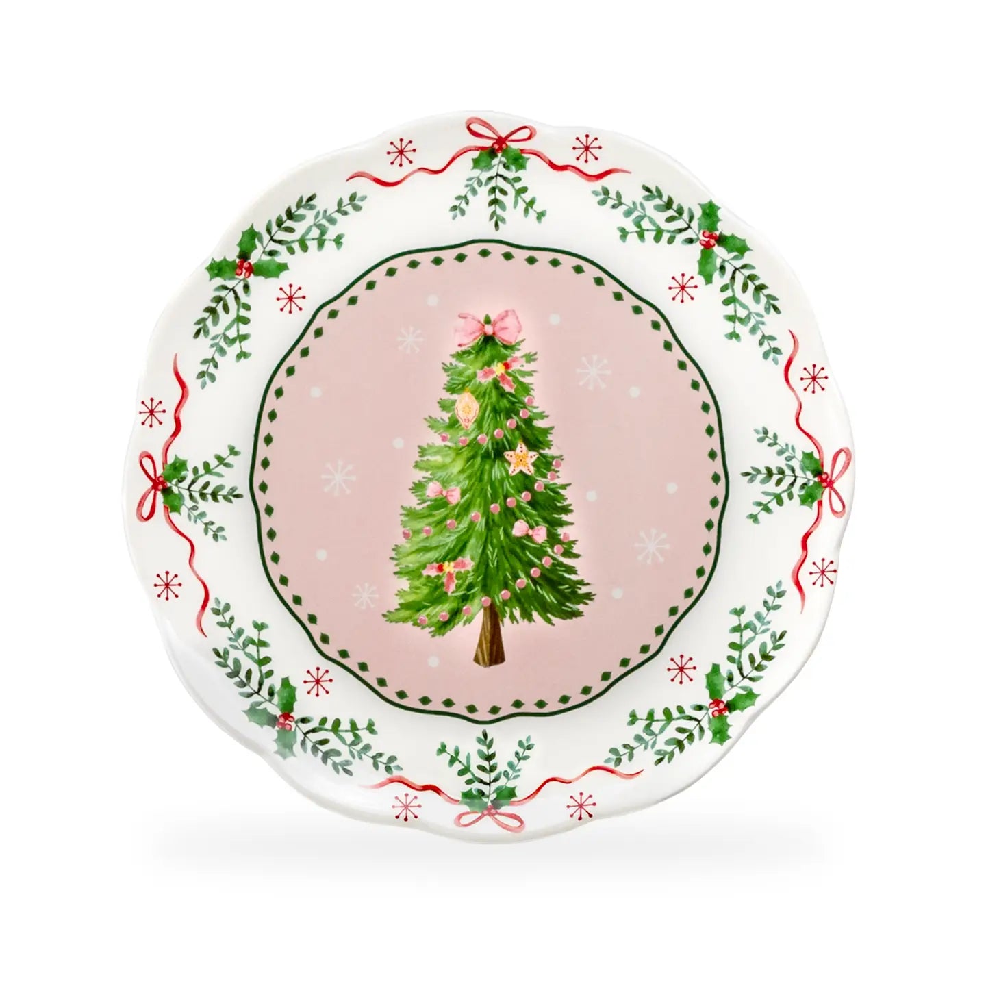 Christmas Tree Pink 10.5" Dinner Plate