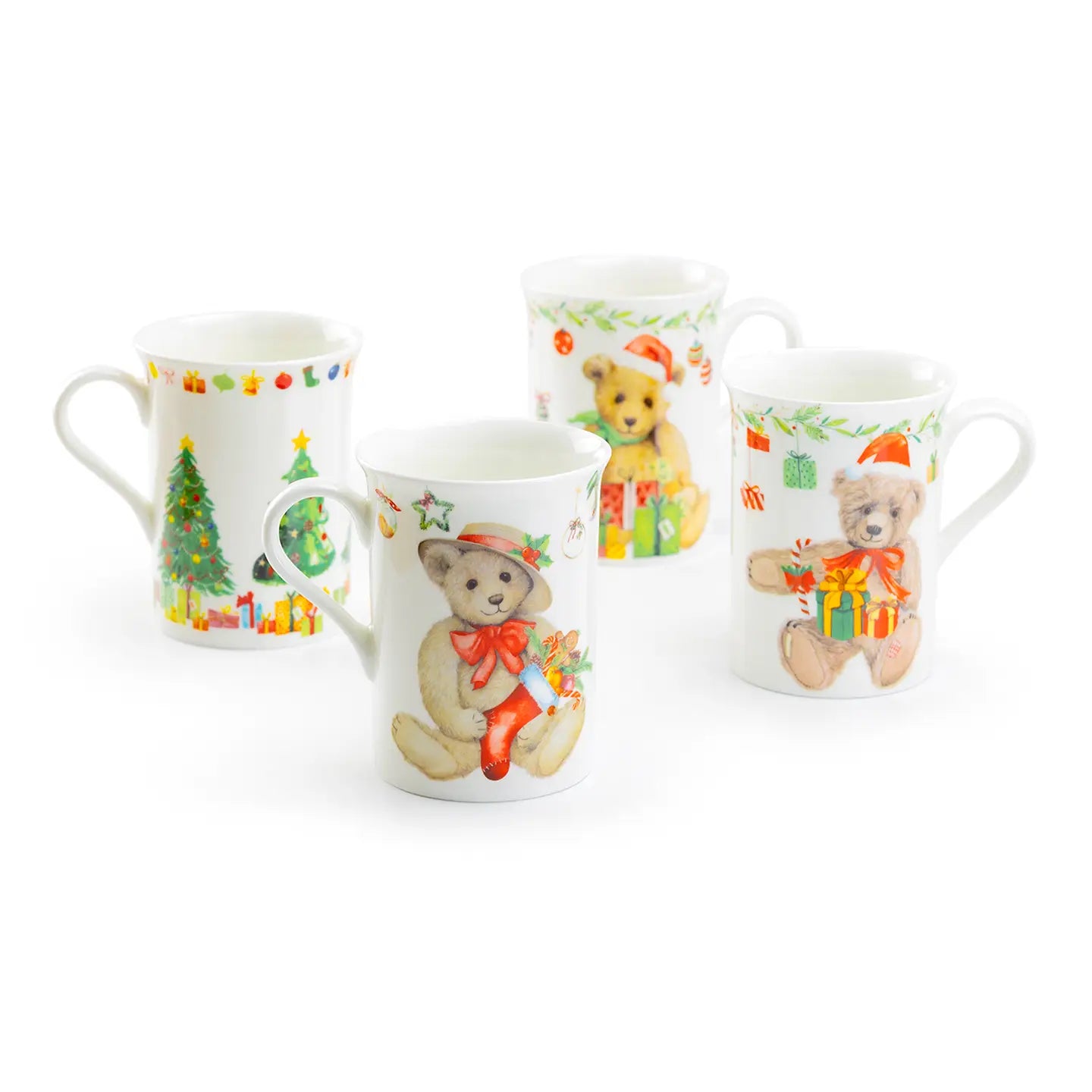 Christmas Tree and Bears 10oz Bone China Mug (MULTIPLE OPTIONS)
