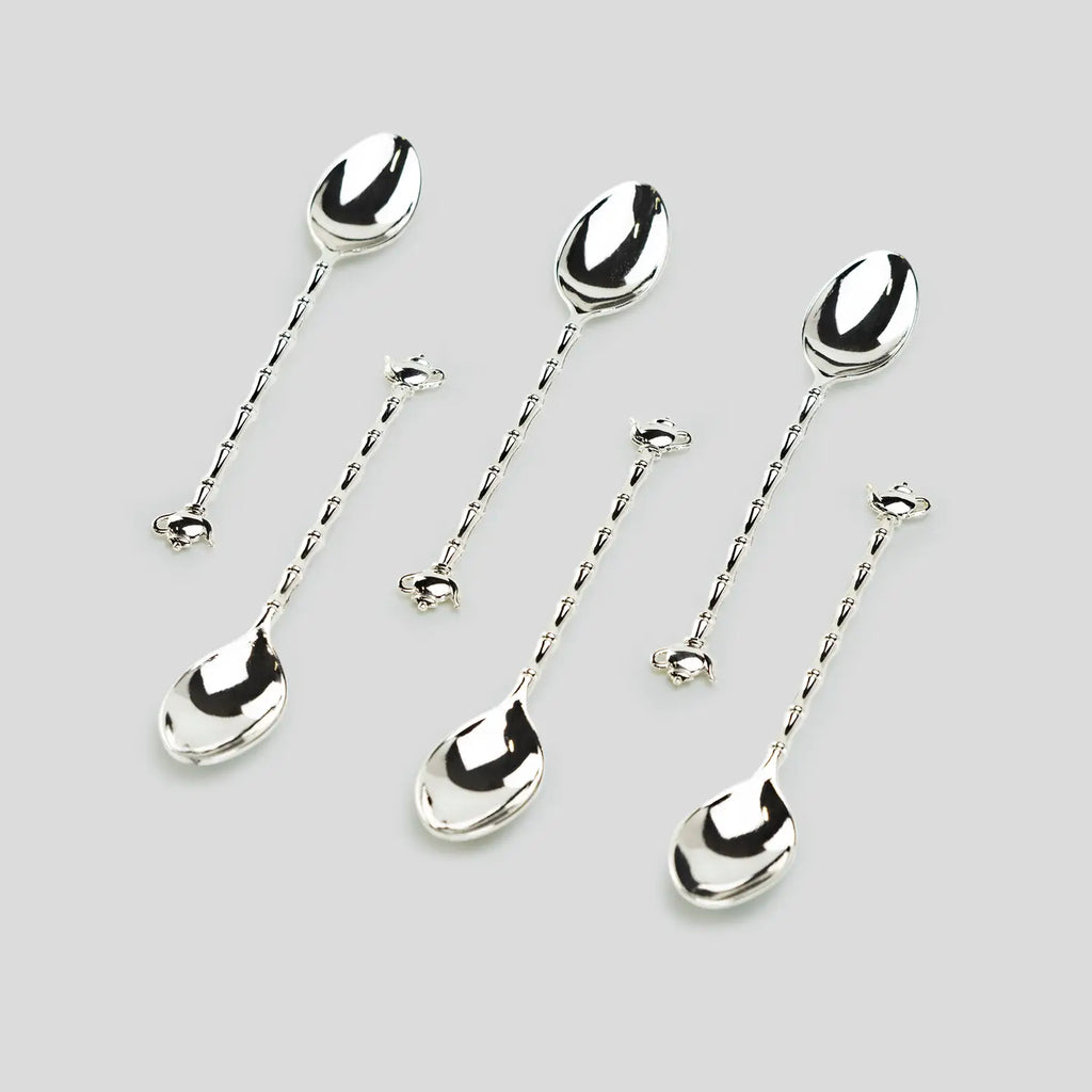 Silver Plated Demi Spoon with Mini Teapot Handle Design