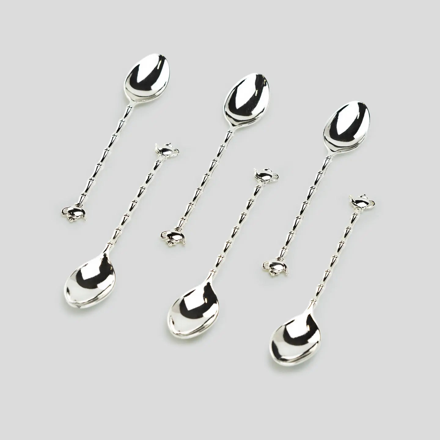 Silver Plated Demi Spoon with Mini Teapot Handle Design