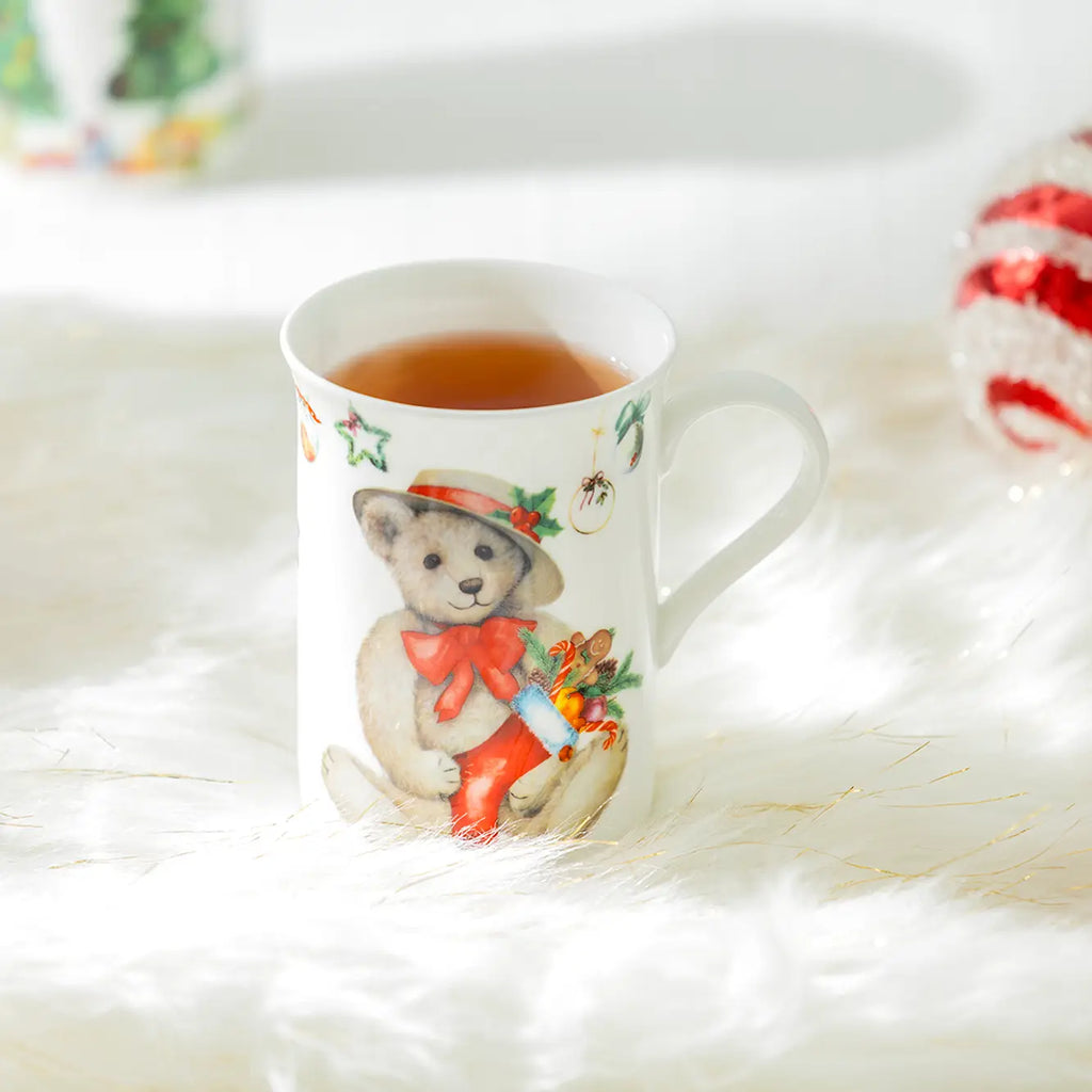 Christmas Tree and Bears 10oz Bone China Mug (MULTIPLE OPTIONS)