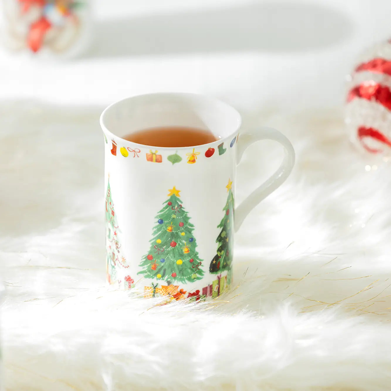 Christmas Tree and Bears 10oz Bone China Mug (MULTIPLE OPTIONS)