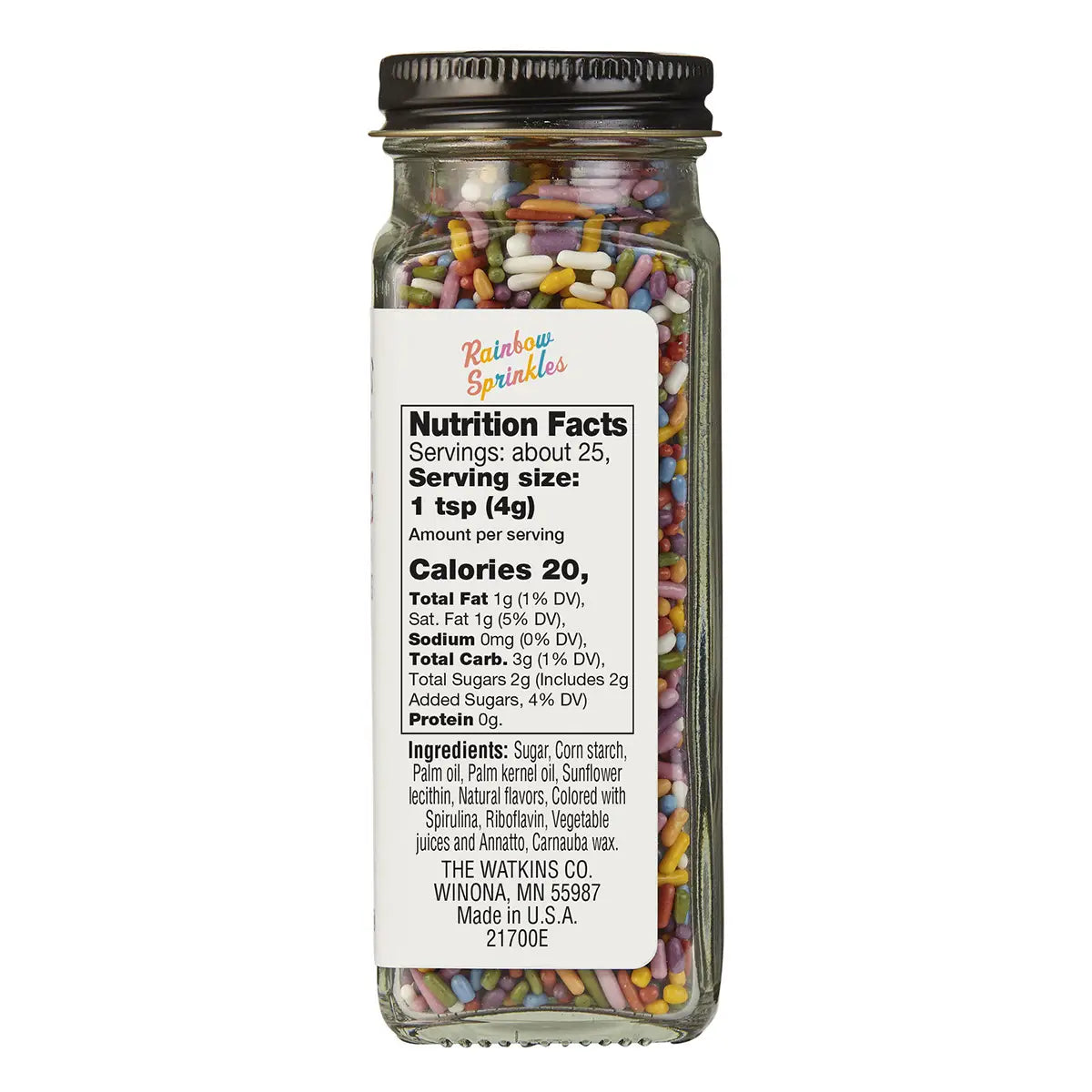 Rainbow Decorating Sprinkles- 3.4 oz