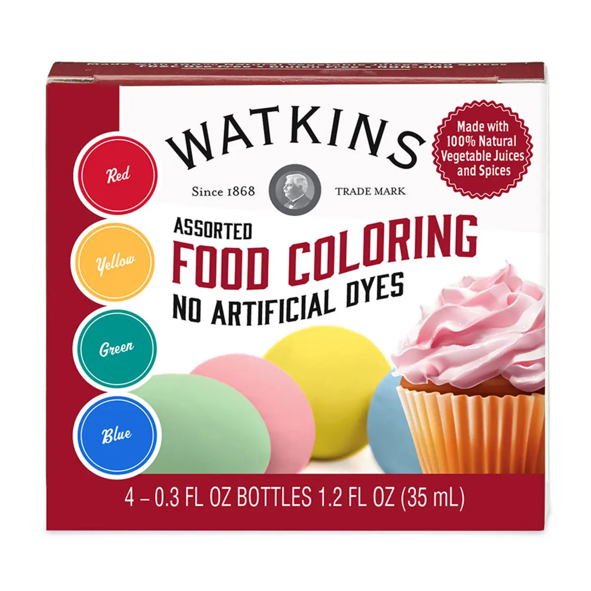 Assorted Food Coloring- Pack of 4