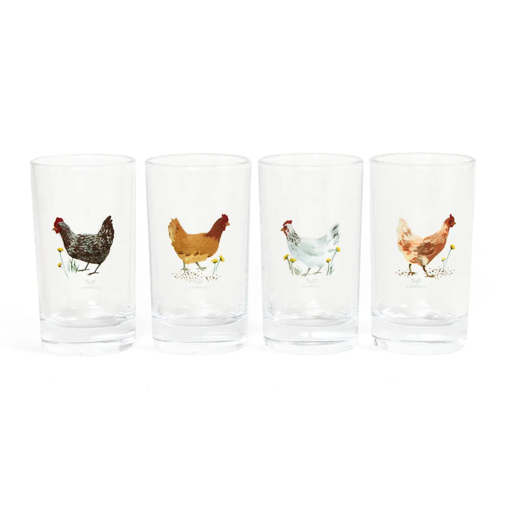 Chickens Mini Juice Glass Set